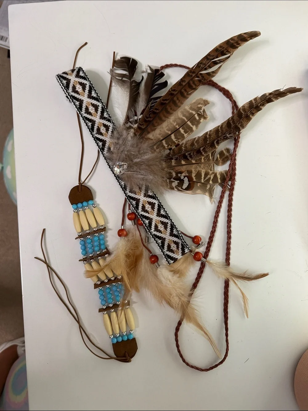 Like New ✨ kids Costume Beaded Feather Fringe Native-Inspired Dress